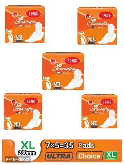 Starsafty Ultra Choice   XL 280mm 35 Sanitary pads ( Combo Pack off 5 )