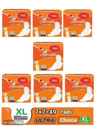 Starsafty Ultra Choice   XL 280mm 49 Sanitary pads ( Combo Pack off 7 )