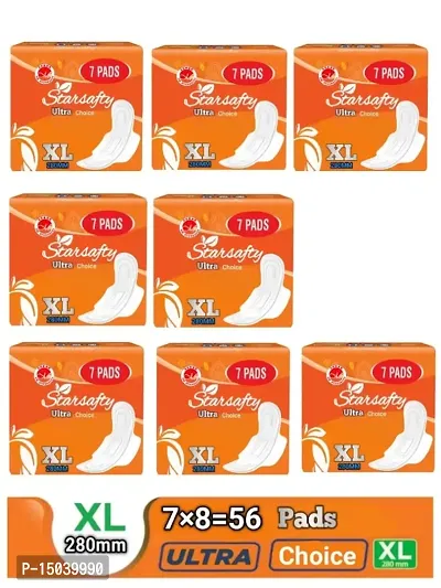 Starsafty Ultra Choice   XL 280mm 56 Sanitary pads ( Combo Pack off 8 )-thumb0
