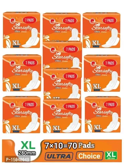Starsafty Ultra Choice   XL 280mm 70 Sanitary pads ( Combo Pack off 10 )