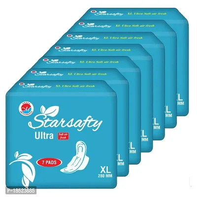 Starsafty Ultra Soft air fresh with wings Size XL 280MM-49 Sanitary pads (pack off )-7