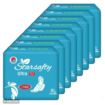 Starsafty Ultra Soft air fresh with wings Size XL 280MM-56 Sanitary pads (pack off )-8-thumb0