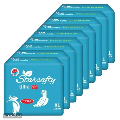 Starsafty Ultra Soft air fresh with wings Size XL 280MM-63 Sanitary pads (pack off )-9-thumb0
