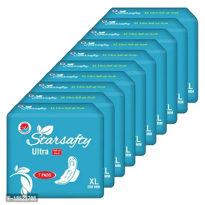 Starsafty Ultra Soft air fresh with wings Size XL 280MM-70 Sanitary pads (pack off )-10-thumb0