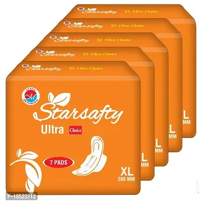 Starsafty Ultra Choice with wings Size XL 280MM-35 Sanitary pads (pack off )-5-thumb0