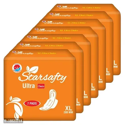 Starsafty Ultra Choice with wings Size XL 280MM-49 Sanitary pads (pack off )-7-thumb0
