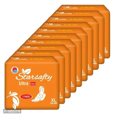 Starsafty Ultra Choice with wings Size XL 280MM-70 Sanitary pads (pack off )-10