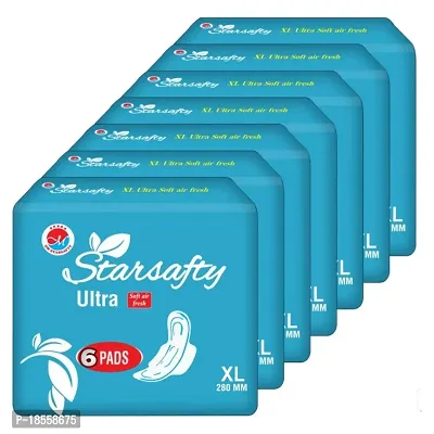 Starsafty Ultra Soft air fresh XL 280MM  42 Sanitary pads Pack off-7