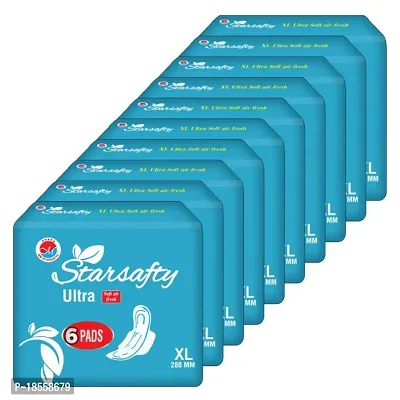 Starsafty Ultra Soft air fresh XL 280MM  60 Sanitary pads Pack off-10