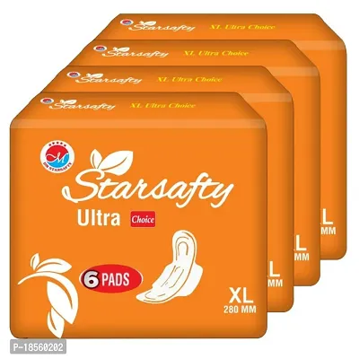 Starsafty Ultra Choice XL 280MM 24 Sanitary pads Pack off-4