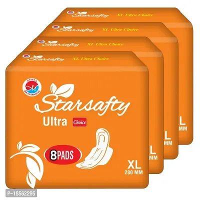 Starsafty Ultra Choice With Wings XL 280MM 32 Sanitary pads Pack off-4