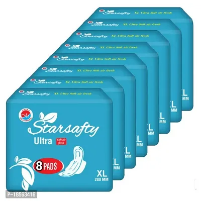 Starsafty Ultra Soft air fresh With Wings XL 280MM 64 Sanitary pads Pack off-8
