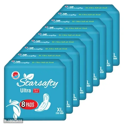 Starsafty Ultra Soft air fresh With Wings XL 280MM 72 Sanitary pads Pack off-9