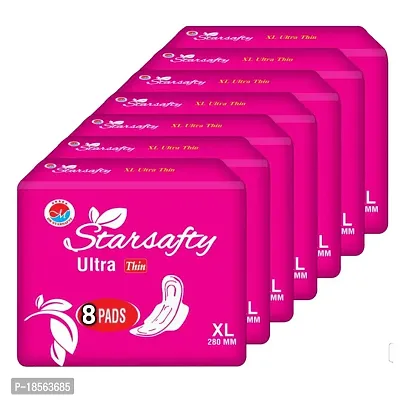 Starsafty Ultra Thin  With Wings XL 280MM 56 Sanitary pads Pack off-7