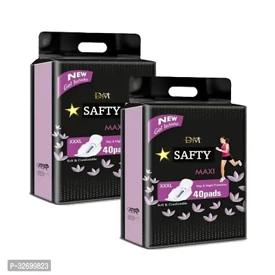 STAR SAFTY  (80 ) SANITARY PADS /NPKINS  (B)  XXXL  320MM (Pack-OFF)-2-thumb0