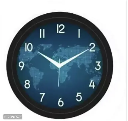 Designer Blue Plastic Analog Wall Clock-thumb0