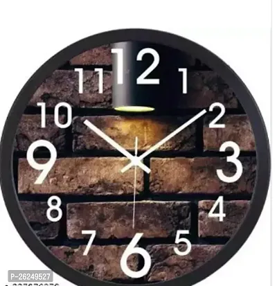 Designer Brown Plastic Analog Wall Clock-thumb0