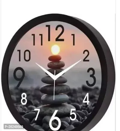 Designer Black Plastic Analog Wall Clock-thumb0