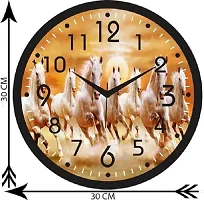 Designer Yellow Plastic Analog Wall Clock-thumb2