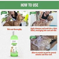 Altressa Neem Aloe Vera Pet Shampoo for Hair Rejuvenation, pH Balanced, Naturally Organic Dog Shampoo for Smelly Dogs Grooming Product Neem Fragrance Anti-Dandruff, Anti-itching, Pet Shampoo 500 ml-thumb1