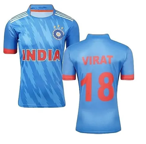 ODI India WORLDCUP VIRAT Jersey with Back Name VIRAT 2022-23 -(Mens Kids)(15-16Years)