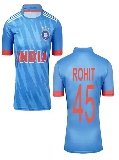 IND Cricket Team Jersey Tshirt 2023-24 -Virat 18-Dhoni7,Rohit 45,Surya 63,Hardik 33,Rishabh 17,KL Rahul 1
