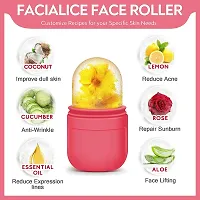 Reusable Cube Silicone Mold Ice Roller With Brush For Face Cold Therapy Facial Massage Roller (pack of 1)-thumb1