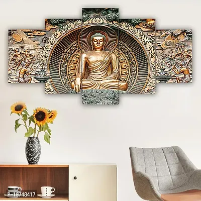 methlikumargupta@gmail.com Set of Five Framed Wall Painting for Home Decoration , Paintings for Living room , Bedroom , Big Size 3D Scenery ( 75 X 43 CM)-thumb4