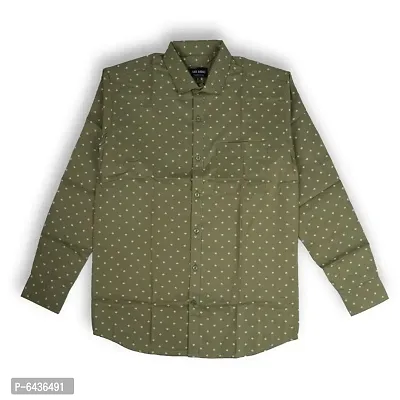 Alluring Green Premium Cotton Oxford Printed Casual Shirts For Men