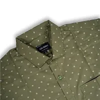 Alluring Green Premium Cotton Oxford Printed Casual Shirts For Men-thumb1