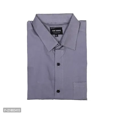 ABI BROS Premium Twill Cotton plain shirt for men-thumb2