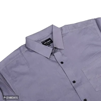 ABI BROS Premium Twill Cotton plain shirt for men-thumb4