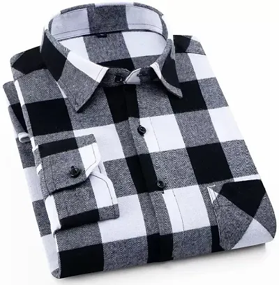 Cotton Checked Long Sleeves for Men
