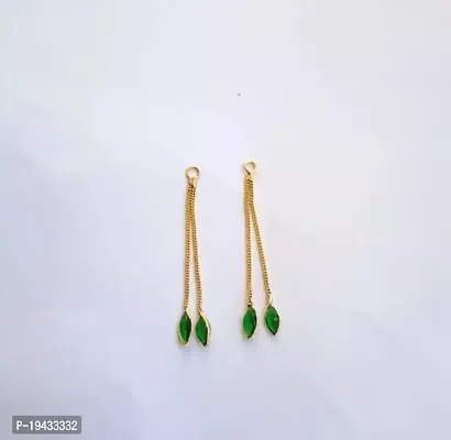 Stylish Brass Artificial Stones Earrings For Women- Pack Of 1-thumb0