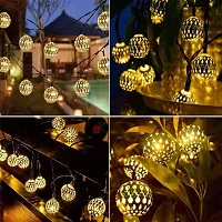 Metal Balls String Lights (Warm White) Metal LED String with 16 Metal Ball Copper String Fairy light for Diwali, Navratri Christmas Decoration and Home Decoration-thumb3