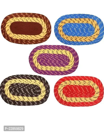Classy Solid Door Mats for Home, Pack of 5-thumb0