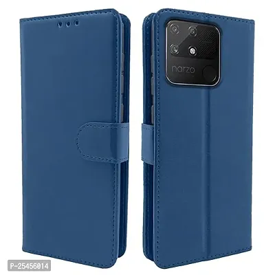 Realme Narzo 50A blue Flip Cover