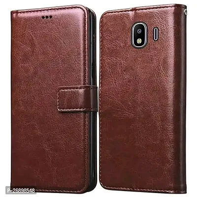 Samsung Galaxy J4 Brown Flip Cover-thumb0