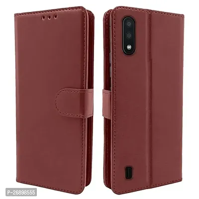 Samsung Galaxy M01 A01  Brown Flip Cover