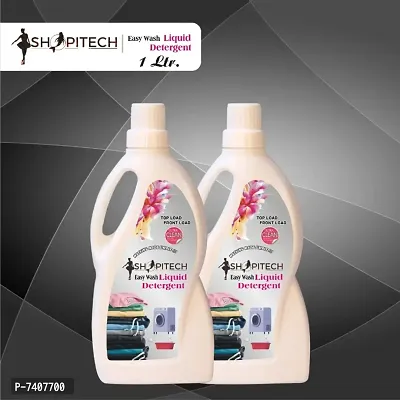 SHOPITECH Pack Of 2 Easy Wash Liquid Detergent, Suitable for top load detergent and fr-thumb0