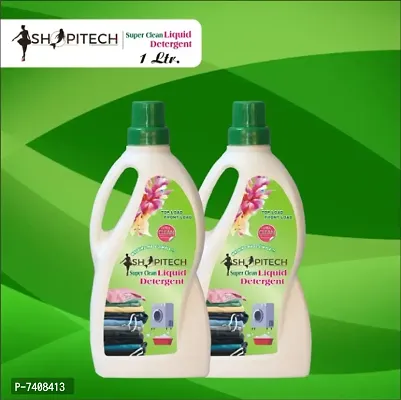 SHOPITECH Pack Of 2 Super Clean Liquid Detergent, Suitable for top load detergent and fr-thumb0