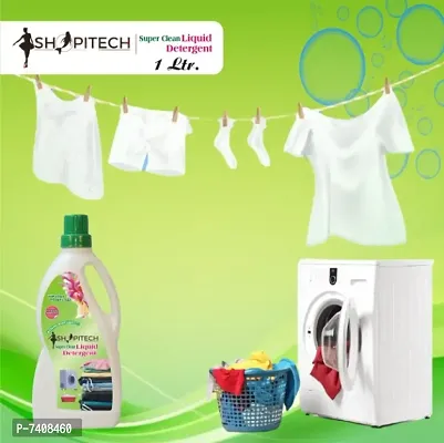 SHOPITECH Super Clean Liquid Detergent, Suitable for top load detergent and fr-thumb0
