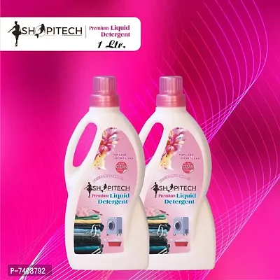 SHOPITECH Pack Of 2 Premium Liquid Detergent, Suitable for top load detergent and fr