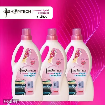 SHOPITECH Pack Of 3 Premium Liquid Detergent, Suitable for top load detergent and fr