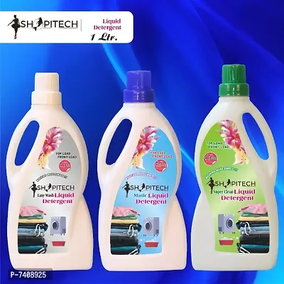 SHOPITECH Multipack Of 3 Liquid Detergent, Suitable for top load detergent and fr-thumb0