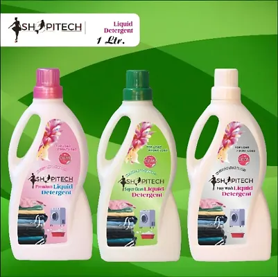 SHOPITECH Multipack Of 3 Liquid Detergent, Suitable for top load detergent and fr
