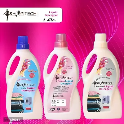 SHOPITECH Multipack Of 3 Liquid Detergent, Suitable for top load detergent and fr-thumb0