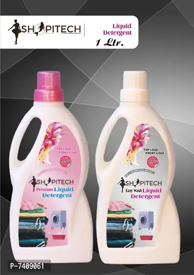 SHOPITECH Pack Of 2 Multipack Liquid Detergent, Suitable for top load detergent and fr-thumb0