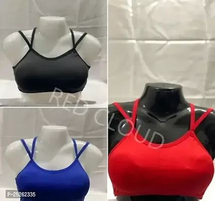 Buy Stylish Multicoloured Cotton Solid Bras For Women Pack Of 3