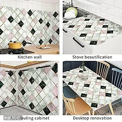 Paper Counter Top Covers Peel and Stick Wallpaper Waterproof Removable Wall Paper Self Adhesive Film for Kitchen Countertops Cabinet Locker Cupboard (Colour Cube) (60 * 200 cm)-thumb3